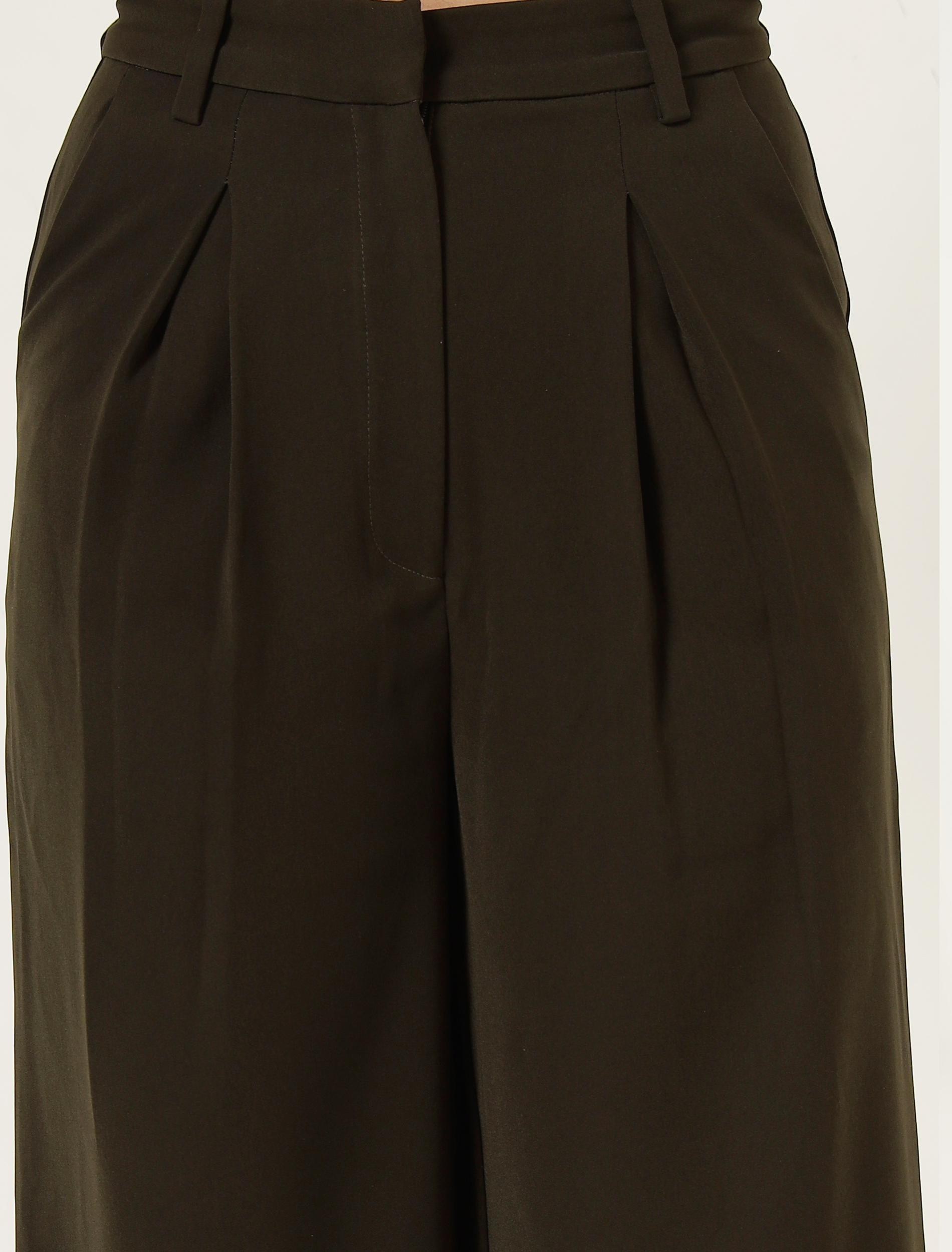 BONITA WIDE LEG TROUSERS -MYRTLE GREEN