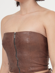 RUSTIC LEATHER TUBE TOP
