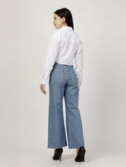 COMMAND CROP SHIRT -  WHITE