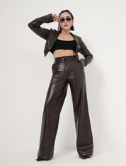CLASP LEATHER PANTS