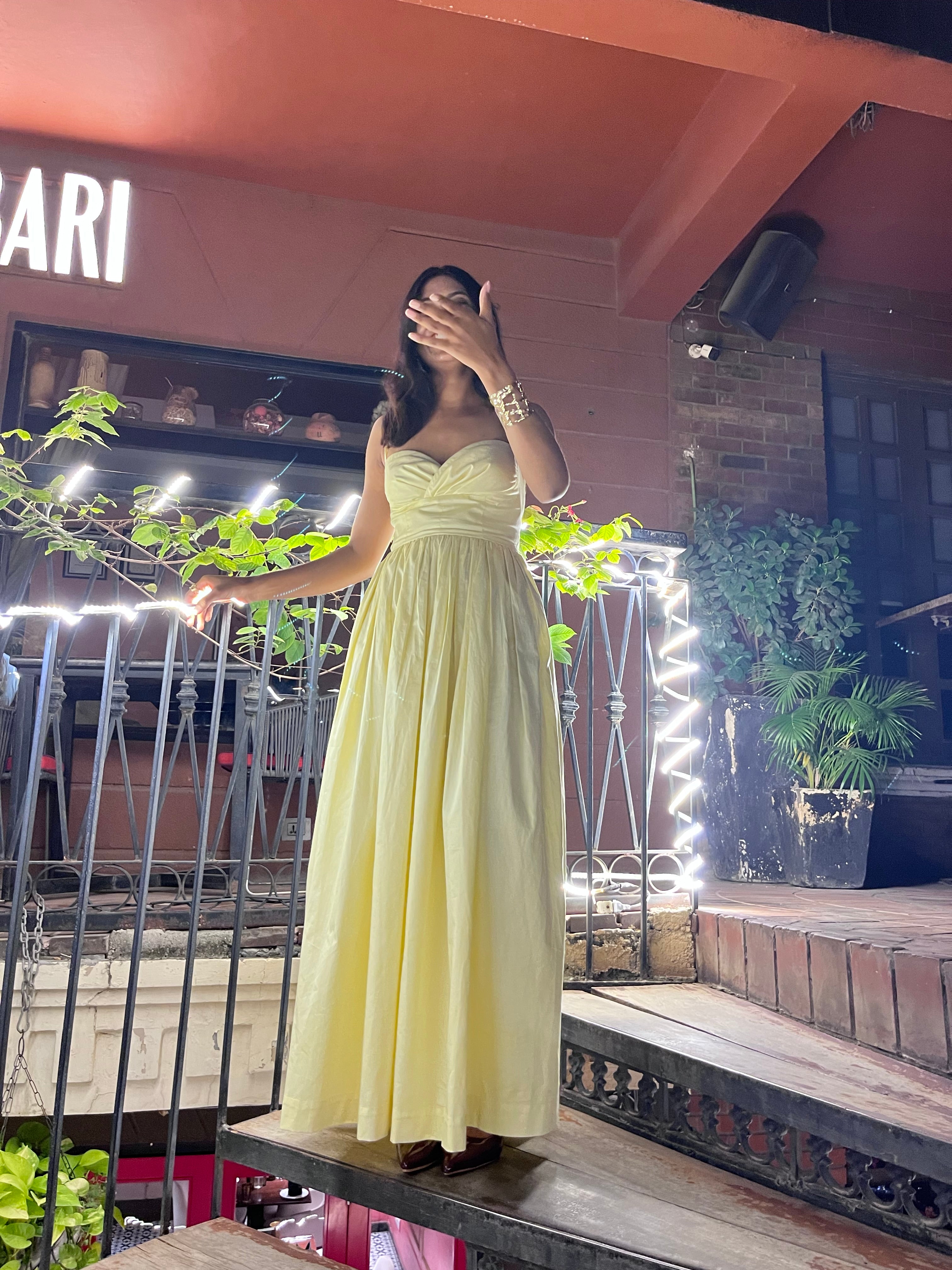 ISABELLA MAXI DRESS- Butter yellow