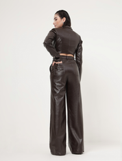 CLASP LEATHER PANTS