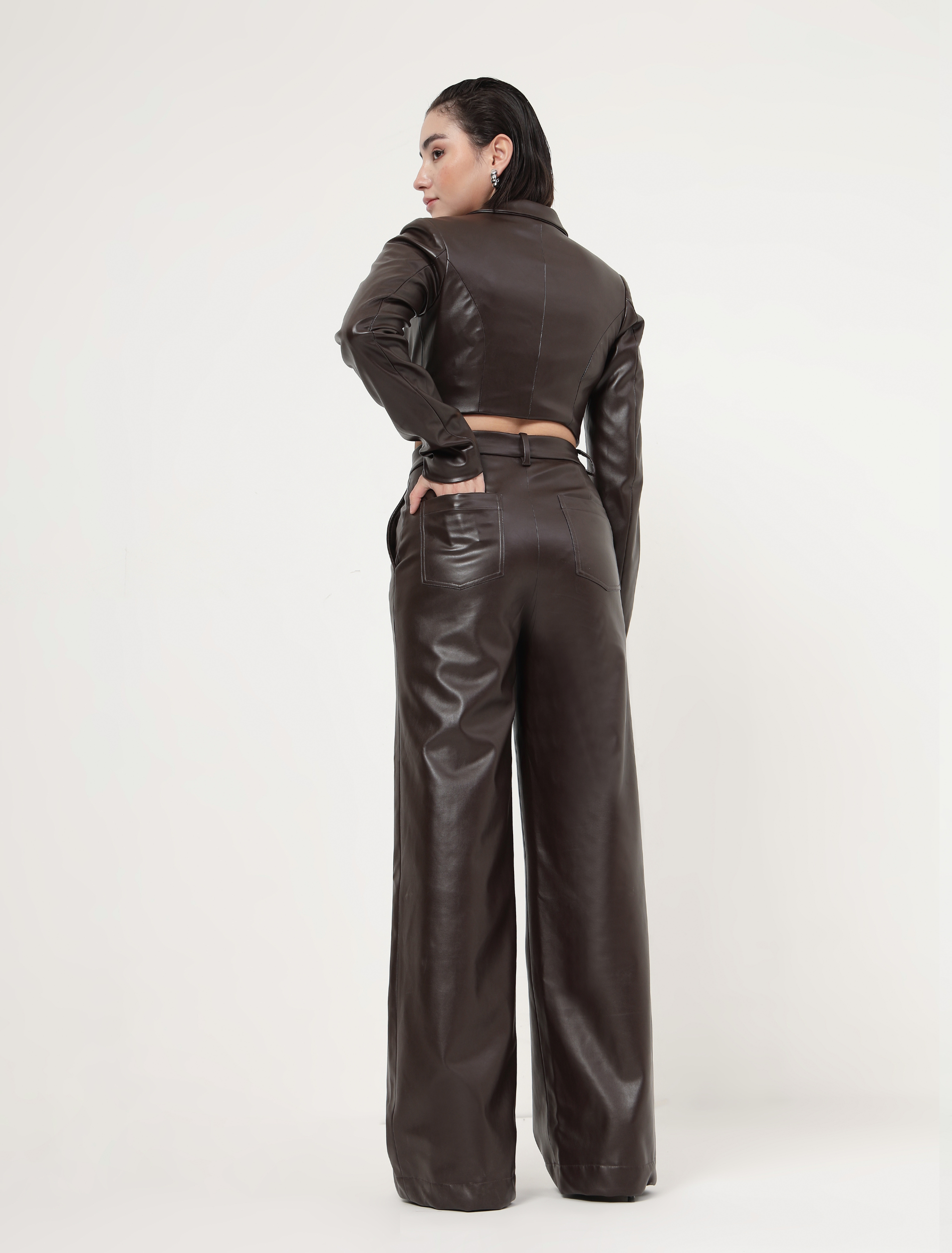 CLASP LEATHER PANTS