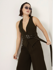 BONITA VEST -MYRTLE GREEN