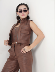 RUSTIC LEATHER TUBE TOP