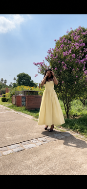 ELARA MAXI DRESS - butter yellow